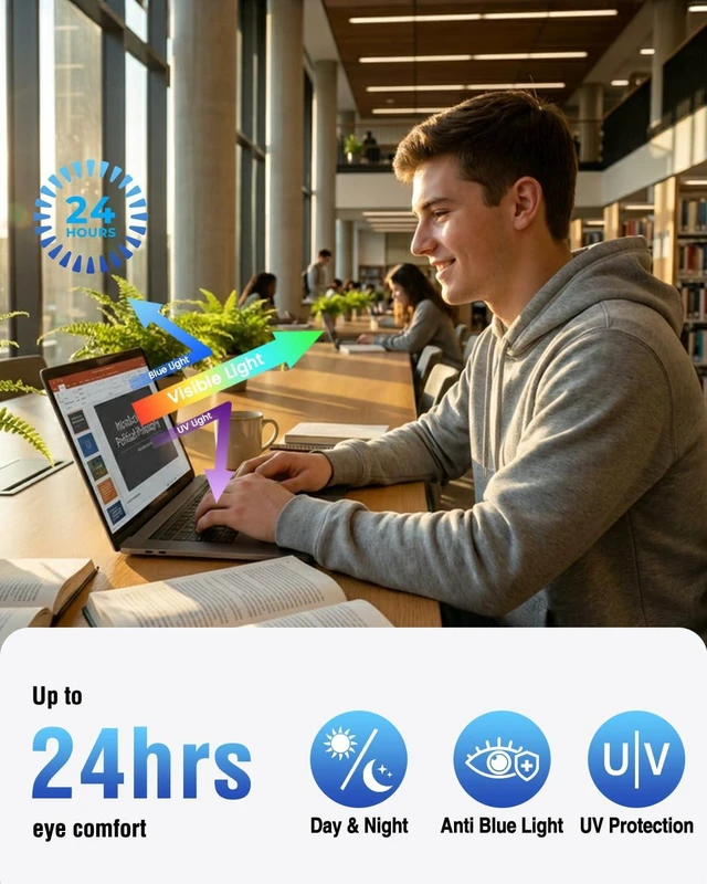 Alt view image 2 of 5 - F FORITO 2-Pack Anti Blue Light Matte Screen Protector Compatible with 2026 MacBook Neo 13 inch with A18 Pro Chip - Eye Protection Blue Light Blocking & Anti Glare Laptop Screen Protector