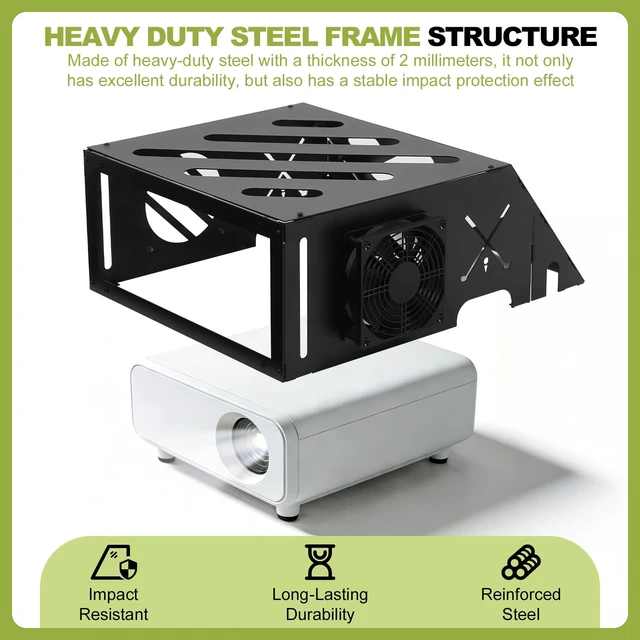 Alt view image 3 of 5 - Golf Simulator Projector Cover, Heavy Duty Floor Mounted Enclosure Case