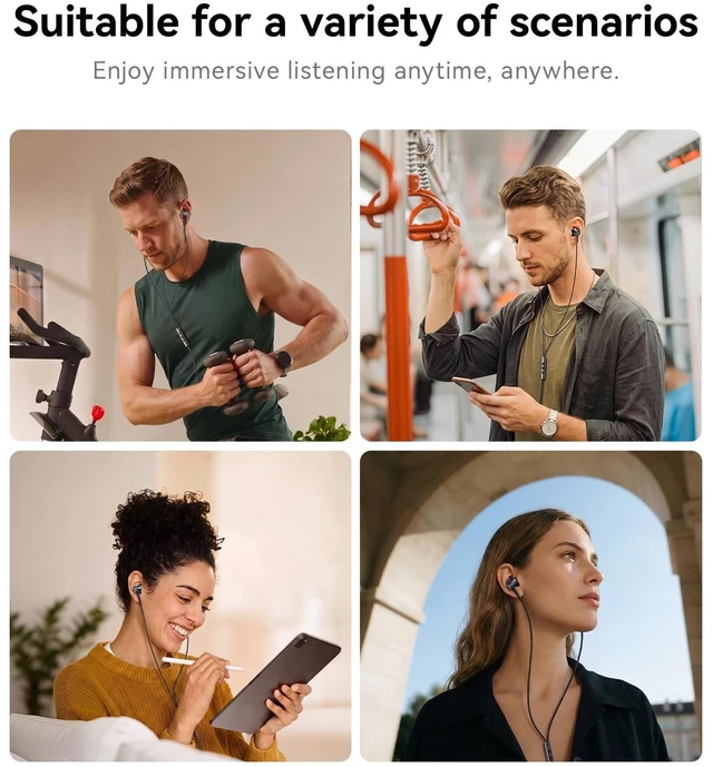 Alt view image 4 of 5 - 1MORE P20 in-Ear Earphones with Cable, USB C Wired Ear Buds, Hi-Res Audio, Sound Isolation, Mic Mute Fuction, Microphone and Volume Controller