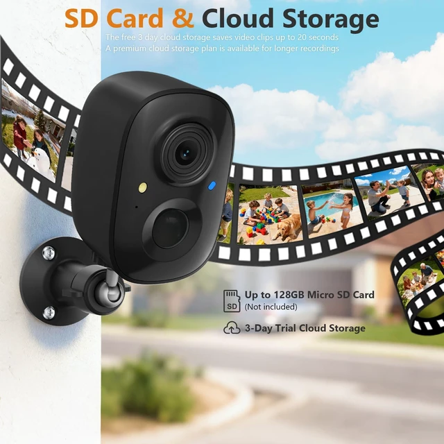 Alt view image 4 of 5 - Fazoxo 2K FHD Security Camera Wireless Outdoor,Cameras for Home Security
