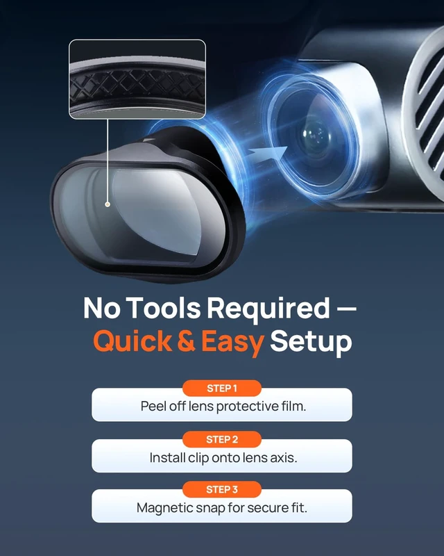 Alt view image 5 of 5 - 70mai Dash Cam Accessory, Polarizing Lens for Dash Cam A810 & A810S