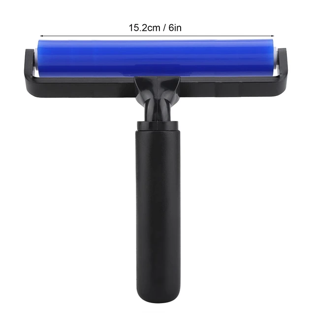 Alt view image 3 of 5 - Silicone Manual Roller, Glue Silicone Pasting Tacky Soft Roller, Record Cleaner Squeegee Wheel Anti Static Sticky Dust Collection Cleaner Tool for Bedroom, Living Room (6 Inch)