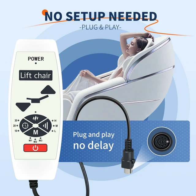 Alt view image 2 of 5 - Snrigw 5 Pin Plug Replace Remote for ANJI/LINUO Recliner Lift Chair