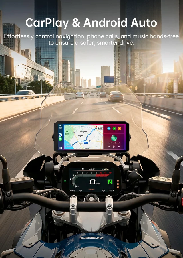 Alt view image 3 of 5 - YESOK MT7 7" Motorcycle Dash Cam, Dual 1080P Motorcycle Camera