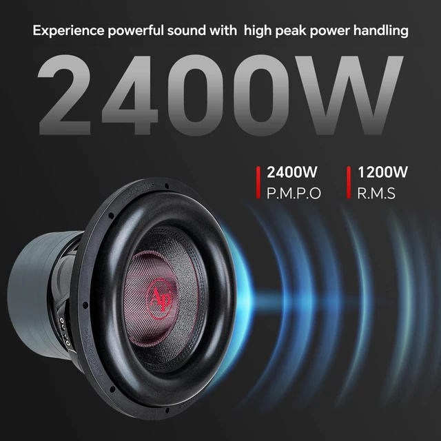 Alt view image 3 of 5 - Audiopipe 12" Quinta Stack Composite Cone Subwoofer (TXX-BDC-V-12), Superior Performance, 2400W, 5 Magnets, BASV Voice Coil, Aluminum Basket, Weaved Tinsel Leads, Multi-Connect Terminals, 2 * 4 Ohms