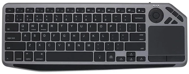 Main image of JOMAA 2.4G Wireless Bluetooth Dual Mode Connection TV Keyboard with Touchpad Media Control Multimedia Rechargeable 7Color Backlit Keyboard for Computer, Smart TV, Desktop, Laptop, iPad, Tablet