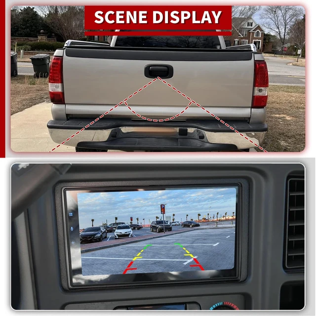 Alt view image 3 of 5 - Nakkaa Tailgate Handle Backup Camera Fit Silverado/Sierra 1999-2006