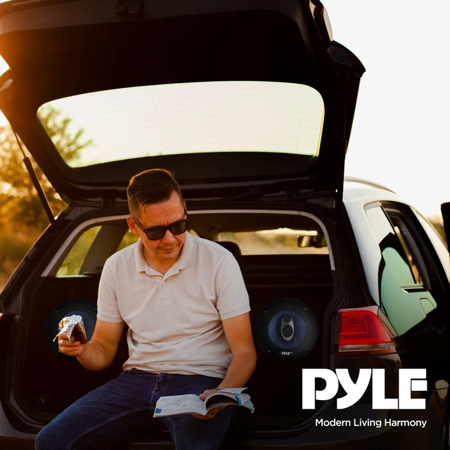 Alt view image 5 of 5 - 4 New Pyle PL63BL 6.5" 720 Watt 3-Way Car Audio Coaxial Speakers Blue Stereo