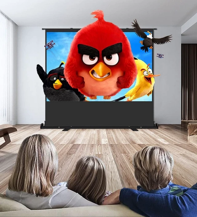 Alt view image 5 of 5 - Nisorpa 84 Inch Manual Pull up Projector Screen, 4:3 4K HD