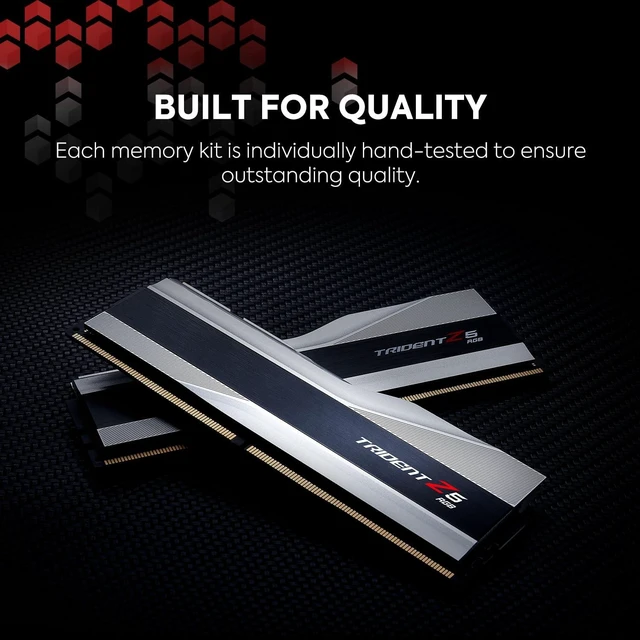Alt view image 5 of 5 - G.SKILL Trident Z5 RGB Series DDR5 RAM (Intel XMP 3.0 & AMD EXPO) 32GB (2x16GB) Up to 6000MT/s* CL36-36-36-96 1.35V Desktop Computer Memory U-DIMM - Metallic Silver (F5-6000J3636F16GX2-TZ5