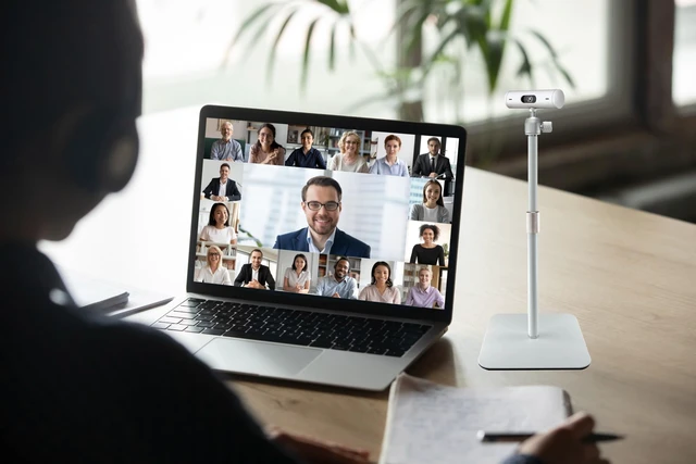 Alt view image 3 of 5 - AceTaken White Webcam Magnetic Stand Holder for Logitech Brio 100, Brio 300,Brio 500,C270,C310 webcams