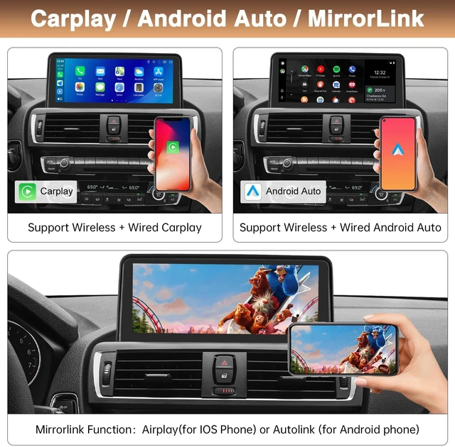 Alt view image 4 of 5 - 12.3" Ultra-Thin Car Screen Carplay for BMW 1&2 Series F20/F21/F22/F23 2012-2016 with NBT System Car Radio Bluetooth/Siri/Support Rear Camera
