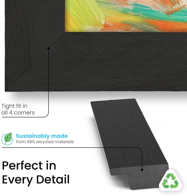 Alt view image 5 of 5 - Museum Espresso 75" Deco TV Frame for Samsung The Frame/Pro TVs