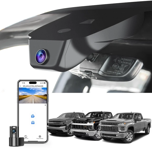 Main image of Mangoal 4K Front & 2K Rear 2 Channel HDR Dash Cam, Dual STARVIS 2 IMX678 IMX675 Fit for Chevy Silverado 1500 2022-2026 2500 HD/3500 HD 2024-2026 (Model C), 5GHz WiFi, GPS, 128GB