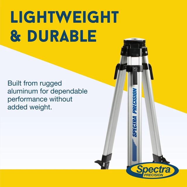 Alt view image 2 of 5 - Spectra Precision Q104025 Flat Head, System Case Length Medium Duty Aluminum Tripod for Rotary Laser Levels and Grade Lasers