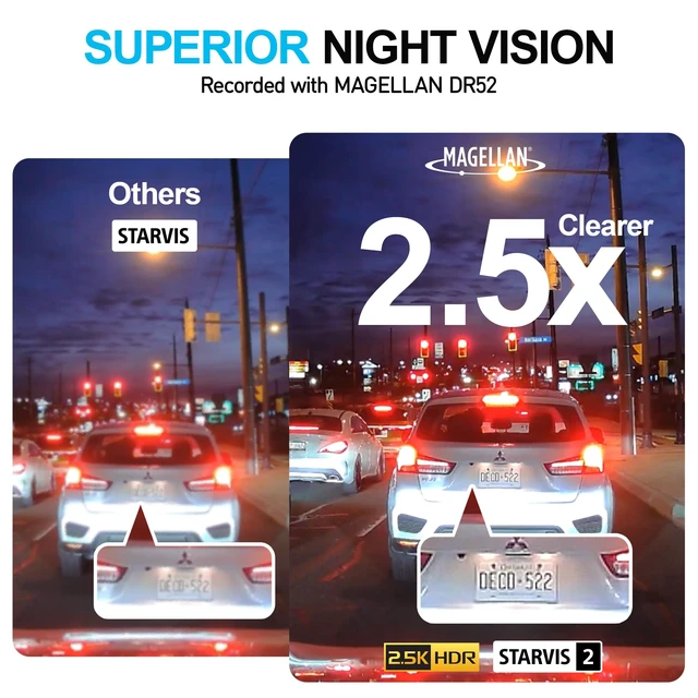 Alt view image 2 of 5 - Magellan 4K+4K Dash Cam Front Rear, Dual STARVIS 2, 128GB Card, GPS, WiFi