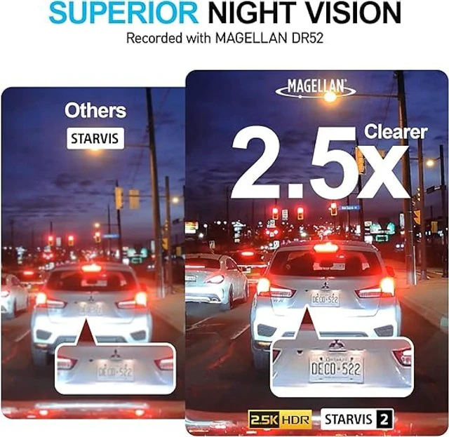 Alt view image 5 of 5 - Magellan 4K+4K Dash Cam Front Rear, Dual STARVIS 2, 128GB Card, GPS, WiFi