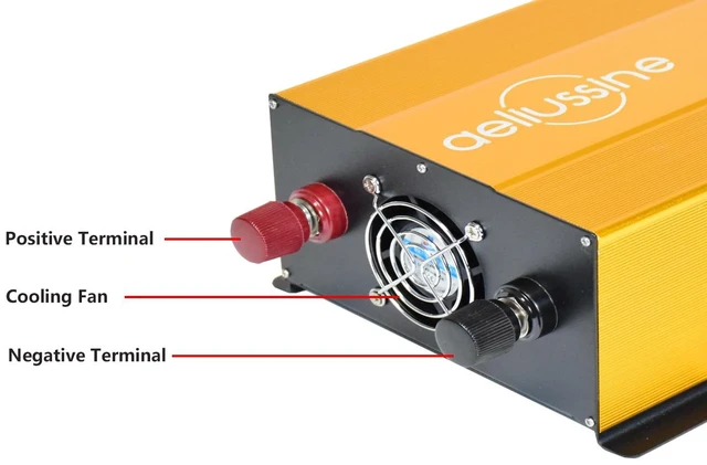 Alt view image 3 of 5 - 1500W Pure Sine Wave Inverter-12V DC to 110V 120V AC