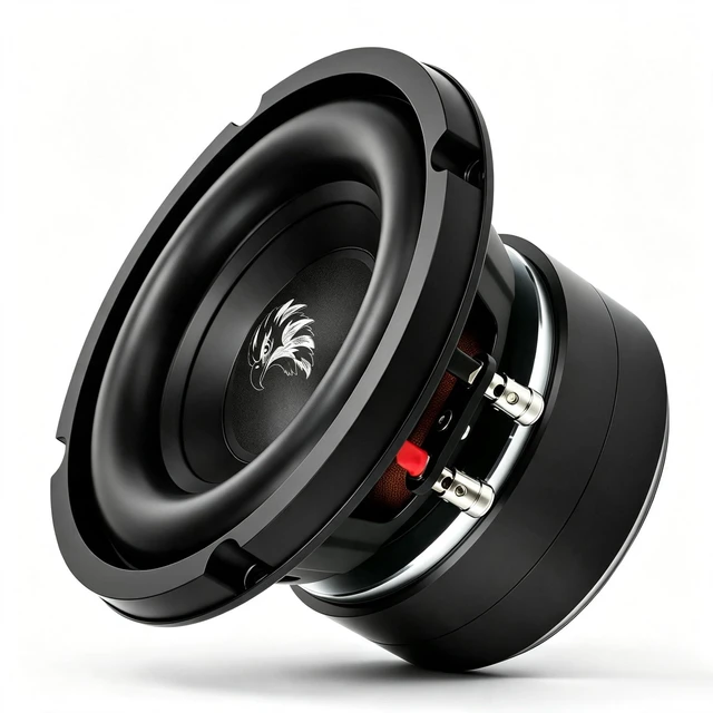 Main image of TANVSO TwinForce Bass Series 6.5 Subwoofer, 1000W Peak 4 Ohm 6.5 Inch Car Subwoofer, Dual Magnet Compact Woofer with High-Excursion Cone and Binding Post Terminals, Single