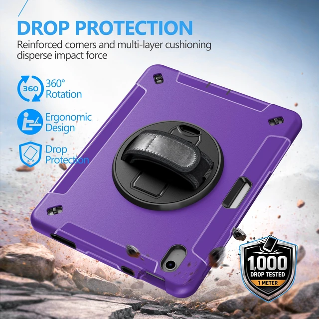 Alt view image 5 of 5 - Miesherk STOCK for iPad (A16) 11th/10th Generation Case 2025/2022 Purple