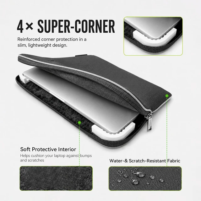 Alt view image 3 of 5 - Smatree SlimPro Laptop Case for 14 inch HP 14t-dq300/dq500/14-fq2097nr