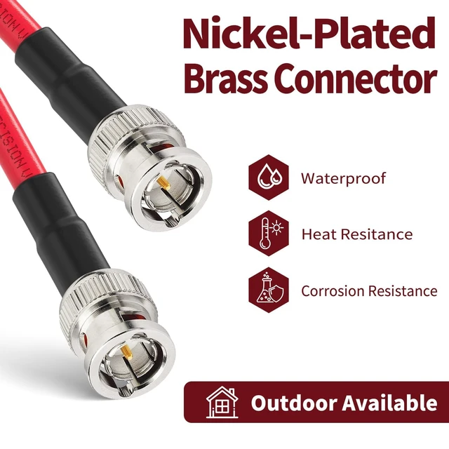 Alt view image 2 of 5 - Superbat SDI Cable 50ft HD-SDI 3G-SDI 6G-SDI Belden 1694A BNC to BNC Digital Video Cable, High-Speed Signal Transmission, Low Loss for Broadcast, Studio, Surveillance & HD Video Systems