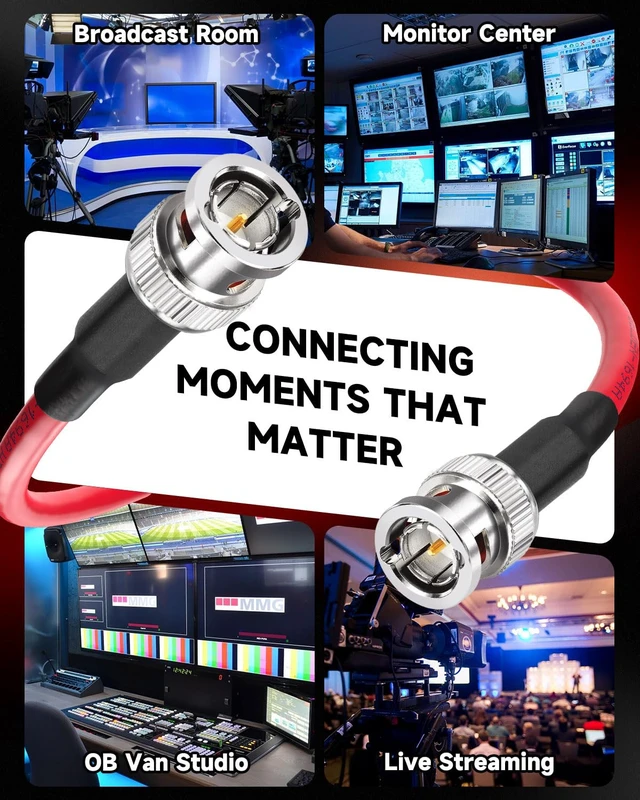 Alt view image 4 of 5 - Superbat SDI Cable 50ft HD-SDI 3G-SDI 6G-SDI Belden 1694A BNC to BNC Digital Video Cable, High-Speed Signal Transmission, Low Loss for Broadcast, Studio, Surveillance & HD Video Systems