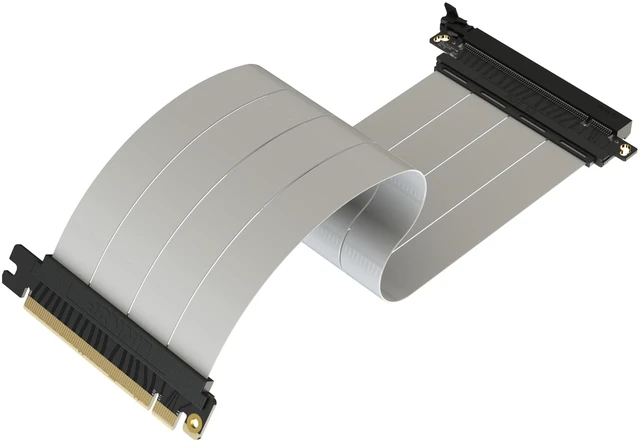 Main image of LINKUP PCIE 5.0 Riser Cable ^^ for Vertical GPU Mount ^^ Straight ^^ Graphics Card GPU Ready ^^ Usable with PCIe 4.0 & RX9070/ RTX5090 ^^ 30cm (Total Length: 34cm)
