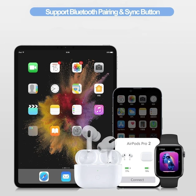 Alt view image 3 of 5 - USB-C Charging Case for AirPods Pro and Pro2, Compatible for AirPod Pro and Pro2 Charging Case Replacement, Built-in 450 mAh Battery with Bluetooth Pairing Sync Button(Headphones Not Include