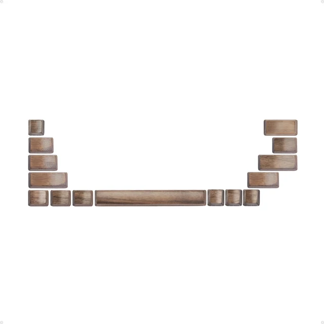 Main image of Loha Custom Black Walnut Wood Keycaps, 65% 75% 96% Keyboard 15-Key Set