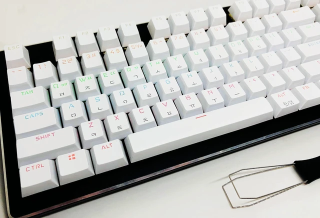 Main image of IYTYIR 132 Keys Korean Backlit Keycaps OEM Profile Keycap Gamer Officer DIY for MX Mechanical Keyboard Removable Keycaps Set for 61 87 104 Full Size Mechanical Keyboard (Keycap Only) (Korean White)