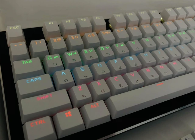 Alt view image 3 of 5 - IYTYIR 132 Keys Korean Backlit Keycaps OEM Profile Keycap Gamer Officer DIY for MX Mechanical Keyboard Removable Keycaps Set for 61 87 104 Full Size Mechanical Keyboard (Keycap Only) (Korean White)