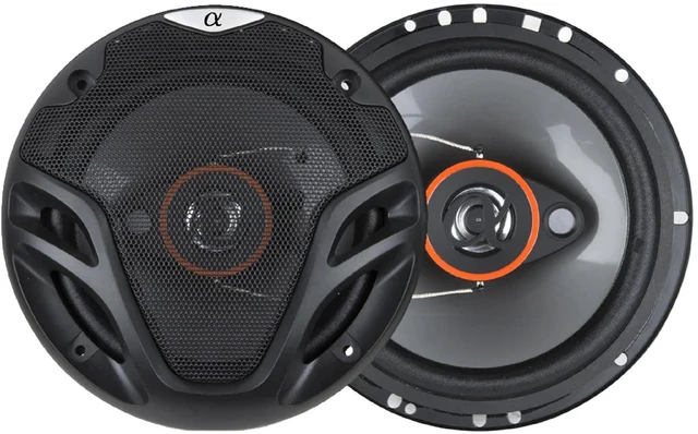 Main image of Alphasonik Pair AS26 6.5 inch 350 Watts Max 3-Way Car Audio Full Range Coaxial Speakers with Universal Mounting Holes for Easy Installation and Grills Included