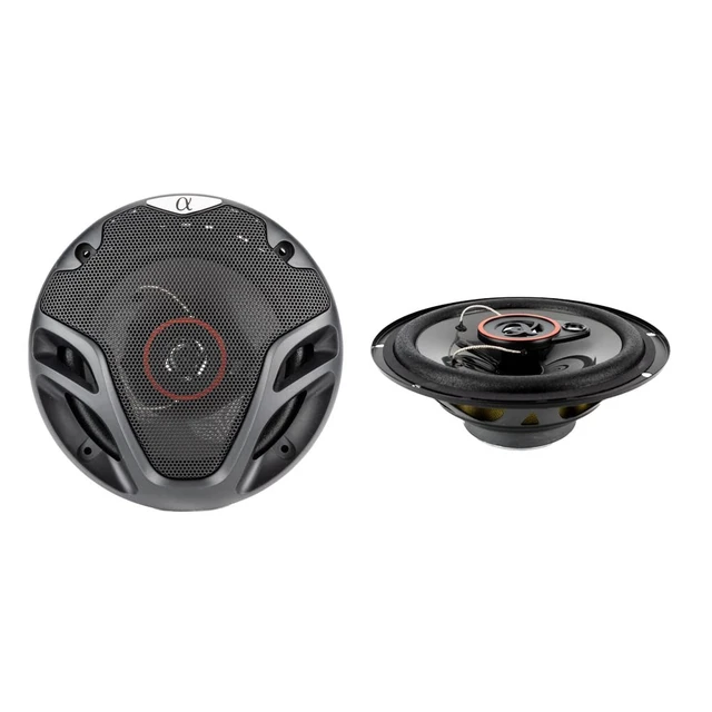 Alt view image 2 of 5 - Alphasonik Pair AS26 6.5 inch 350 Watts Max 3-Way Car Audio Full Range Coaxial Speakers with Universal Mounting Holes for Easy Installation and Grills Included