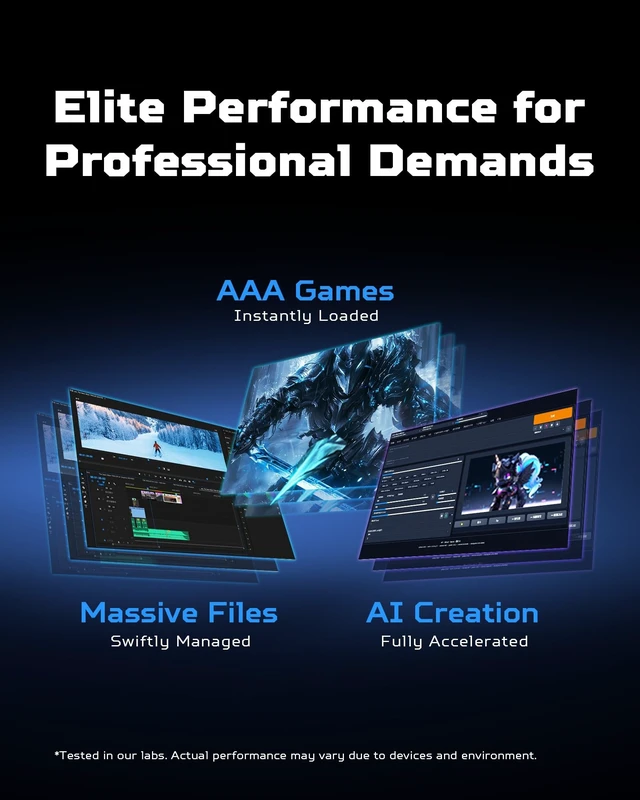 Alt view image 5 of 5 - Acer Predator GM9000 1TB SSD, PCIe Gen5x4 NVMe M.2 SSD, Up to 14,000MB/s, SLC + DRAM Cache, PCIe 5.0 Internal Solid State Drive, Compatible with Desktops Laptop PC AI Work