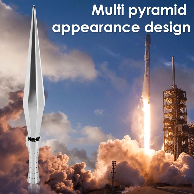 Alt view image 5 of 5 - Enmpnornb Chrome 6.6 Inch Polygonal Bullet Antenna Replacement