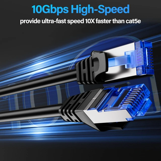 Alt view image 2 of 5 - Cat6A Ethernet Cable Shielded 10Gbps 100 ft, Slim Shielded (F/UTP) Ethernet Cable Cat 6, Flexible 28AWG Bare Copper Cat6 Cable, Space-saving Cat 6a Network Cable for Server, Data Center, Black