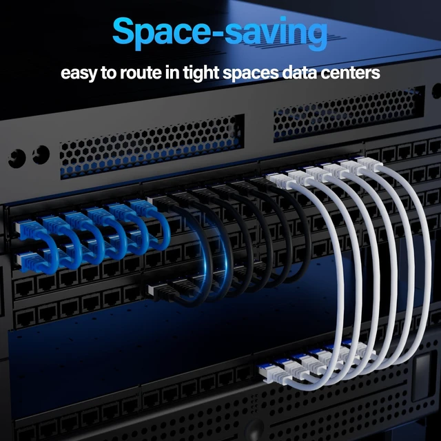 Alt view image 5 of 5 - Cat6A Ethernet Cable Shielded 10Gbps 100 ft, Slim Shielded (F/UTP) Ethernet Cable Cat 6, Flexible 28AWG Bare Copper Cat6 Cable, Space-saving Cat 6a Network Cable for Server, Data Center, Black