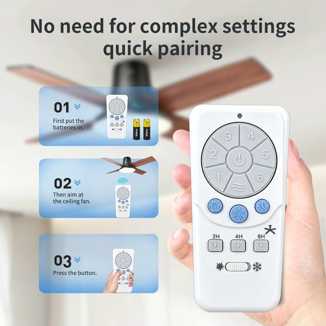Alt view image 3 of 5 - Snrigw Replacement Remote for Harbor Breeze A25-TX012/A25-TX025 Ceiling Fan