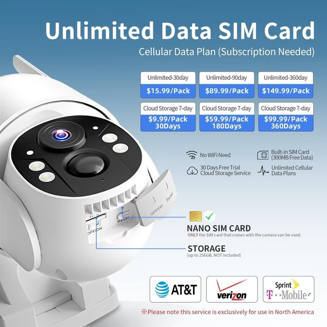 Alt view image 2 of 5 - MISECU 4G LTE Cellular Security Cameras Outdoor 2-Pack, 2.5K No WiFi,IP66