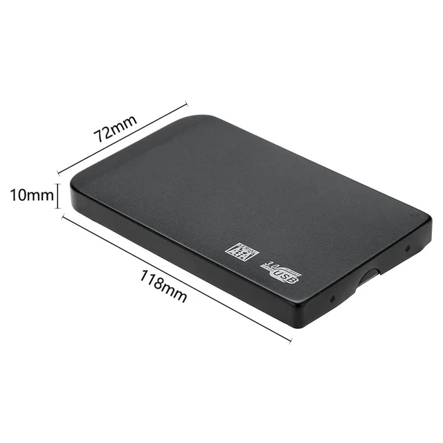 Alt view image 3 of 5 - HUIOP 2.5in USB3.0 Hard Drive Box, 2.5in USB3.0 SSD HDD Hard Drive Box 5Gbps 3TB USB3.0 Portable Hard Drive Box (Blue)