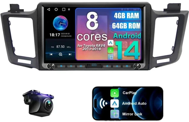 Main image of Upgraded Android 14 8 Core 4+64G Car Radio Stereo for Toyota RAV4 2013-2018