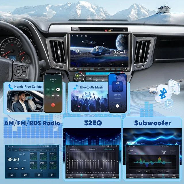 Alt view image 5 of 5 - Upgraded Android 14 8 Core 4+64G Car Radio Stereo for Toyota RAV4 2013-2018