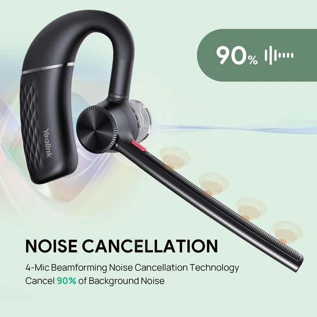 Alt view image 2 of 5 - Yealink Bluetooth Headset Workstation, Office Wireless Headset with Mic, Speakerphone, Wireless Charging Pad, Charging Case, USB-C/A Dongle,Connect to Desk Phone, PC, Work with Teams Zoo