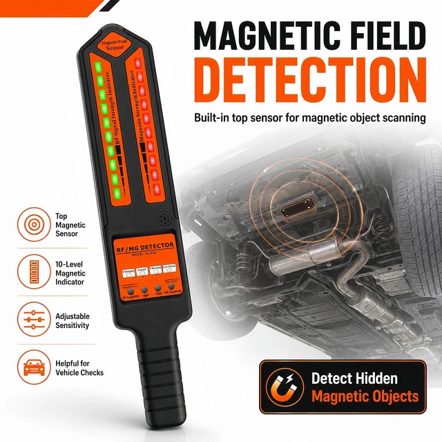Alt view image 4 of 5 - KAXYUYA Hidden Camera Detector and RF Detector, 2-Device Privacy Kit with Magnetic Finder, Camera Lens Search, Infrared Detection, Trigger Alarm for Travel, Hotel, Car, Office