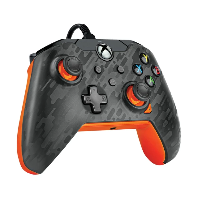 Alt view image 2 of 5 - PDP Wired Xbox Gaming Controller: Gamepad Licensed for Xbox Series X^^S, Xbox One, Windows PC, Audio Controls, 8ft Cable, 3.5mm jack, Mappable Buttons/Triggers, Companion App: Atomic Carbon Grey/Orang
