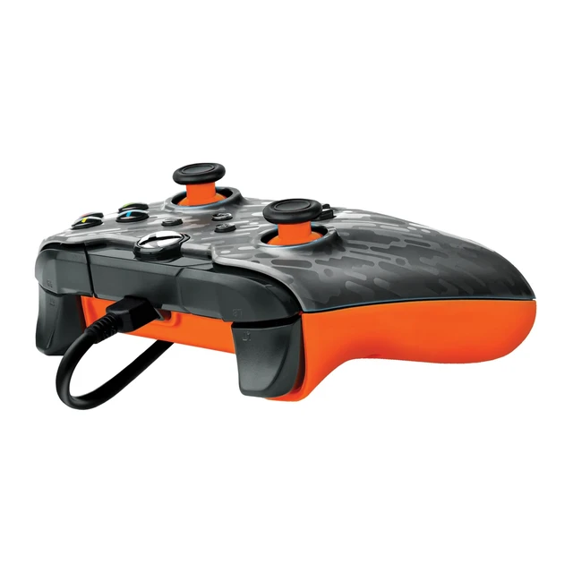 Alt view image 4 of 5 - PDP Wired Xbox Gaming Controller: Gamepad Licensed for Xbox Series X^^S, Xbox One, Windows PC, Audio Controls, 8ft Cable, 3.5mm jack, Mappable Buttons/Triggers, Companion App: Atomic Carbon Grey/Orang