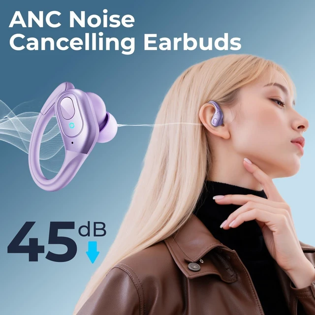 Alt view image 2 of 5 - occiam Active Noise Cancelling Earbuds Wireless Bluetooth Headphones