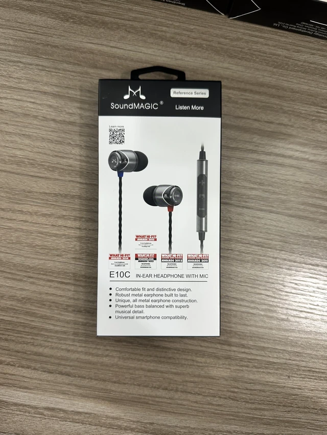 Alt view image 2 of 5 - SoundMAGIC E10C Wired Earbuds, Built-in Mic, Premium Hi-Fi, 3.5mm, Gunmetal