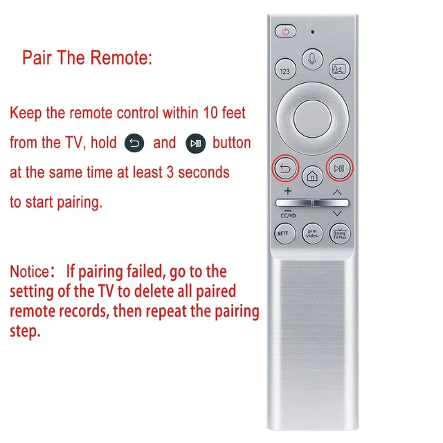 Alt view image 3 of 5 - BN59-01346A Replacement Voice Remote fit for Samsung The Terrace Full Sun